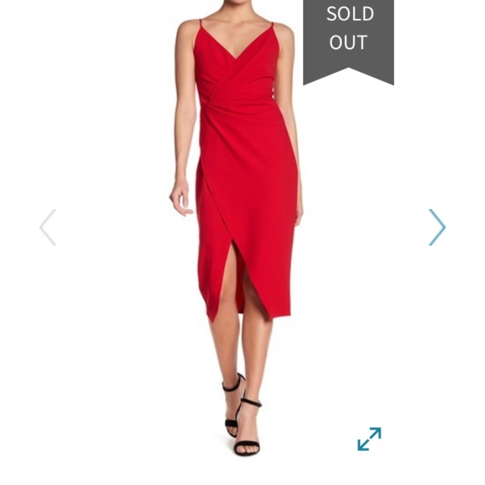 NWT Betsy Johnson Faux Wrap Dress in Flame 🔥